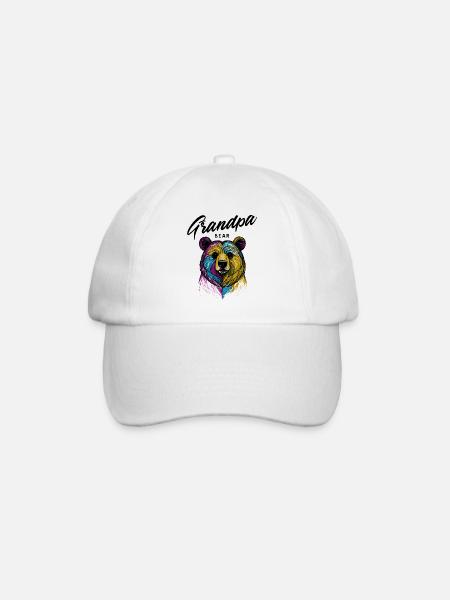 Rainbow Bear Split Opa Bär - Baseballkappe - Weiß/Weiß