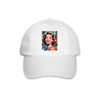 Pop Art Portrait 60s - Baseball Cap - white/white - Front