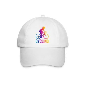 Silhouette de la fille arc-en-ciel Cycliste - Casquette classique - blanc/blanc - Devant