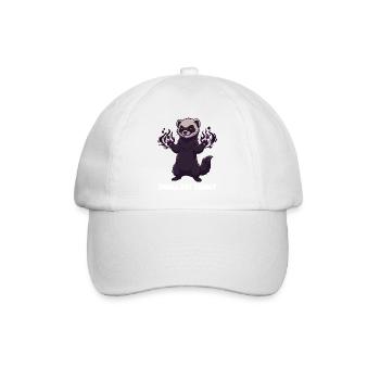 Little panda with fire aura - Baseball Cap - white/white - Front