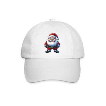 angry Santa Claus :) - Baseballkappe - Weiß/Weiß - Vorne