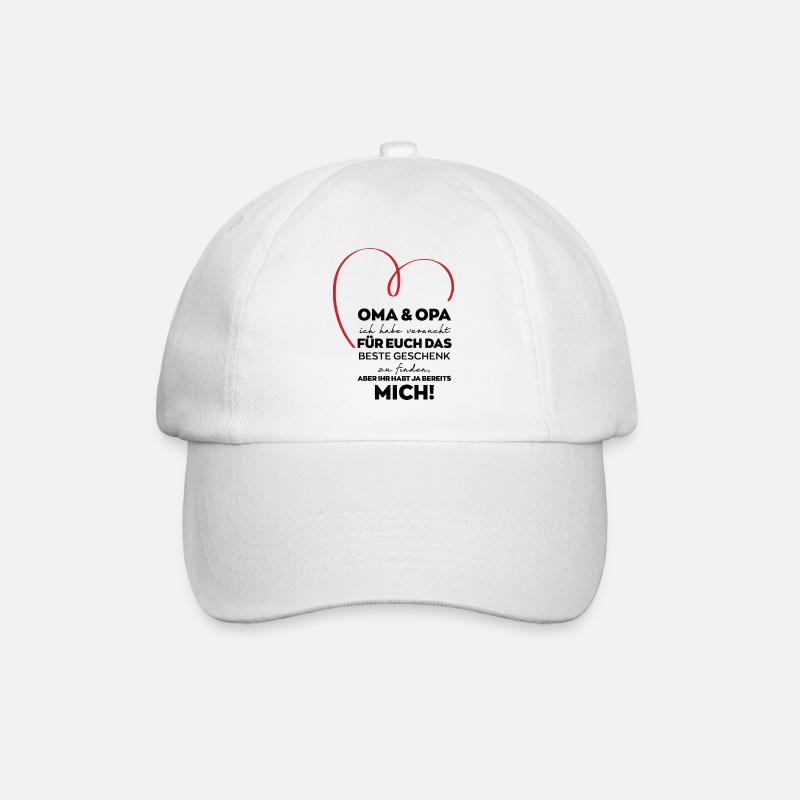 Oma Opa Großeltern lustiges Geschenk - Baseballkappe - Weiß/Weiß