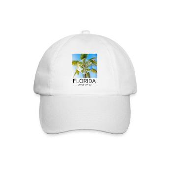 Florida USA Miami America Summer Palm Trees Beach - Baseball Cap - white/white - Front