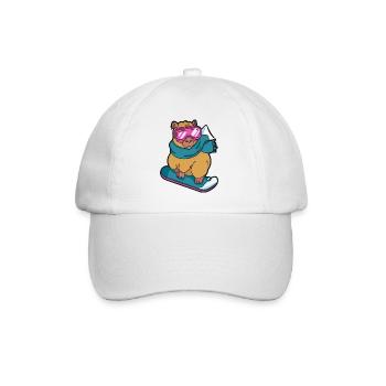 Cool Capybara Snowboard Winter Sport - Casquette classique - blanc/blanc - Devant