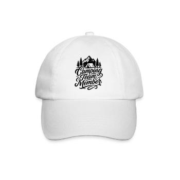 Camping Team Zelt Berge - Baseballkappe - Weiß/Weiß - Vorne