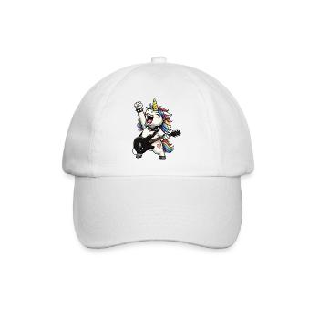 Rainbow Unicorn Rocker - Baseball Cap - white/white - Front