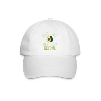 Avocado Keto Saying Tea - Baseball Cap - white/white - Front