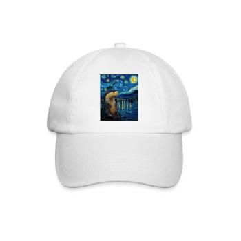 Otter Van Gogh - Baseball Cap - white/white - Front