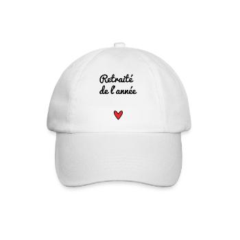 RENTE. RENTE. PENSIONIERT. RENTE. HERZ - Baseballkappe - Weiß/Weiß - Vorne