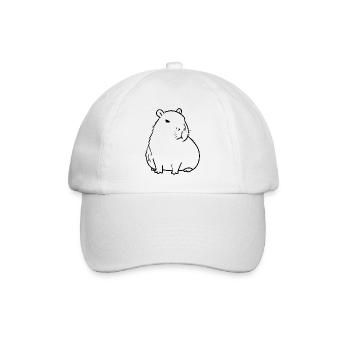 Capybara capybara noir - Casquette classique - blanc/blanc - Devant