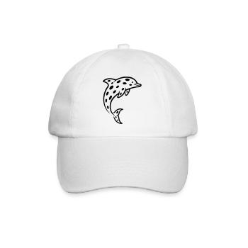 Delfin - Baseballkappe - Weiß/Weiß - Vorne