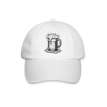 Beer Glass Symbol Beer - Baseball Cap - white/white - Front