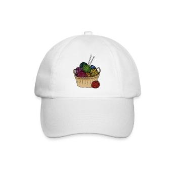 Tricoter des pelotes de laine colorées - Casquette classique - blanc/blanc - Devant