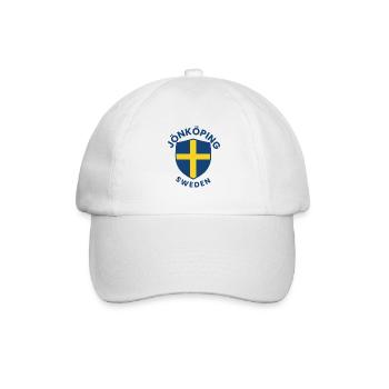 Jönköpinger Schild Schwedisches Kreuz - Baseballkappe - Weiß/Weiß - Vorne
