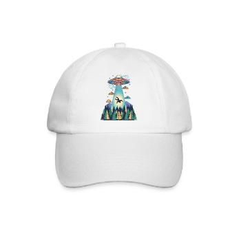 Vaisseau OVNI Sasquatch d’abduction extraterrestre Bigfoot - Casquette classique - blanc/blanc - Devant