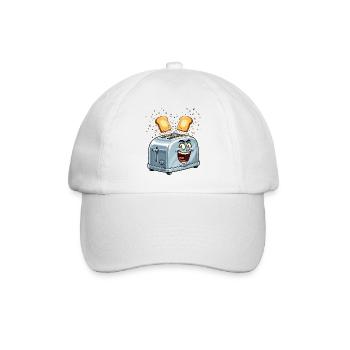 Grille-pain joyeux avec toast sautant - Casquette classique - blanc/blanc - Devant
