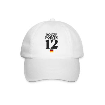 Dutzend Punkte 12 Deutschland Eurovision - Baseballkappe - Weiß/Weiß - Vorne