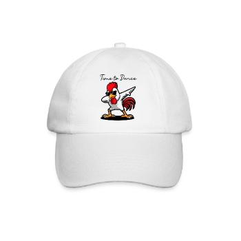 Coq urbain en lunettes noires - Casquette classique - blanc/blanc - Devant