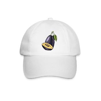 Plum fruit - Baseball Cap - white/white - Front