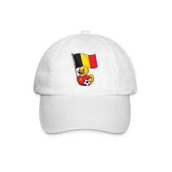 Belgien Fußball Fan Shirt für echte Fans - Baseballkappe - Weiß/Weiß - Vorne