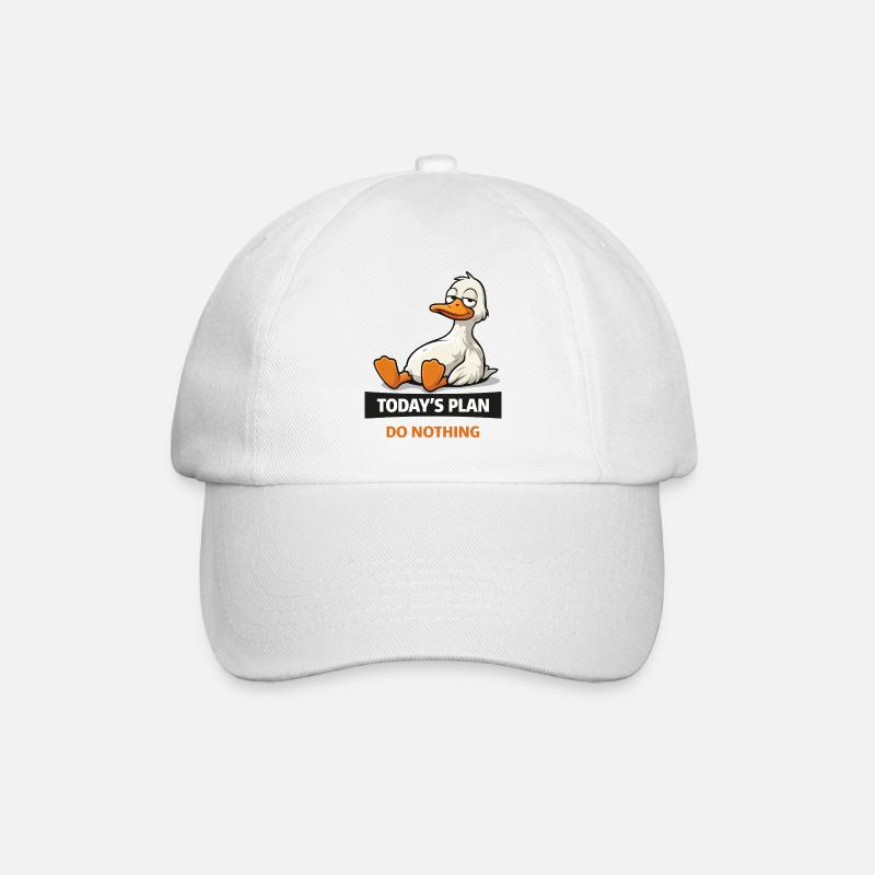 Der heutige Plan: Nichts Ducken - Baseballkappe - Weiß/Weiß