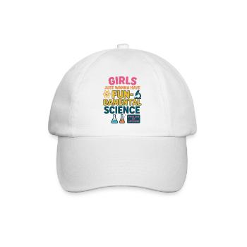 Girls Can Do Anything – Women in STEM Shirt - Baseball Cap - white/white - Front