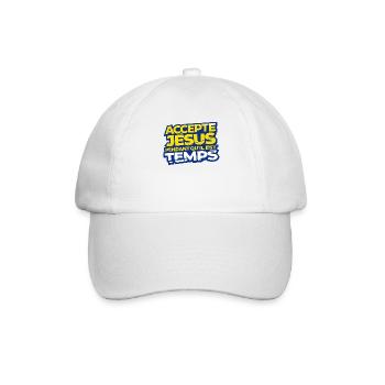 Accepte Jésus Tant Qu'il Est Temps - Casquette classique - blanc/blanc - Devant