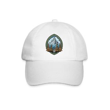 Mountain forest in the mountain arc - Baseball Cap - white/white - Front