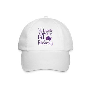 My favorite season is Fall of the Patriarchy purple - Baseball Cap - white/white - Front