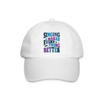Le chant rend tout plus beau coloré - Casquette classique - blanc/blanc - Devant