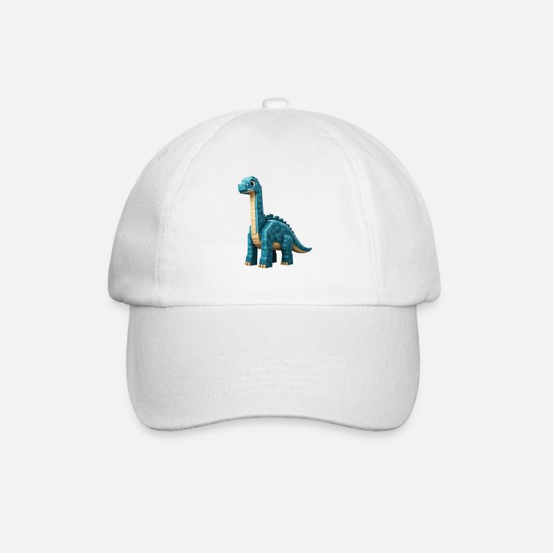 Pixel Brontosaurus - Casquette classique - blanc/blanc