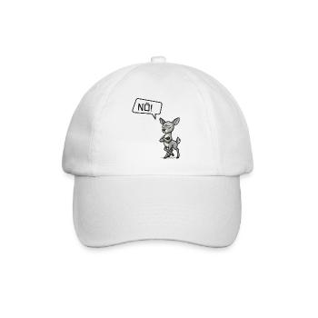 Nö! Reh – Süßer Sturkopf sagt Nein Statement - Baseballkappe - Weiß/Weiß - Vorne