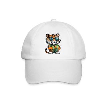 Tiger Comic Vacation - Baseball Cap - white/white - Front