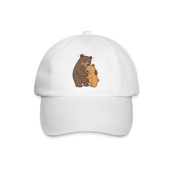 Mamabär & Babybär  - Baseballkappe - Weiß/Weiß - Vorne