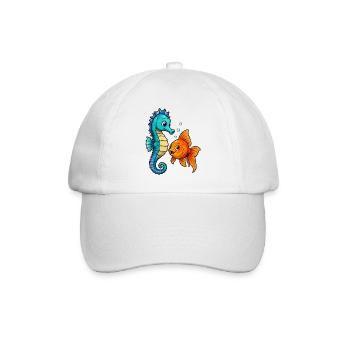 Unterwasserfreunde Seepferdchen - Baseballkappe - Weiß/Weiß - Vorne