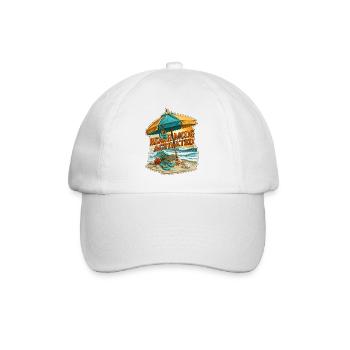 Strandmodus aktivierter Sommerurlaubsschirm - Baseballkappe - Weiß/Weiß - Vorne
