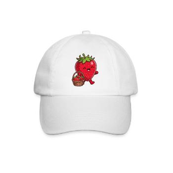 Fraise drôle - Casquette classique - blanc/blanc - Devant