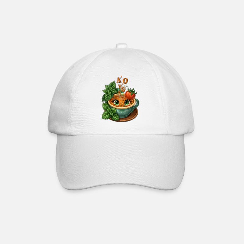 Alphabet-Teetasse mit Kräutern - Baseballkappe - Weiß/Weiß