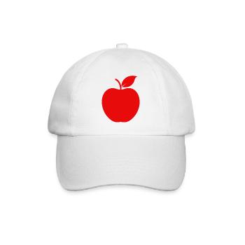 Apfel - Baseballkappe - Weiß/Weiß - Vorne