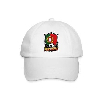 Portugal Fußball Shield Grafik - Baseballkappe - Weiß/Weiß - Vorne