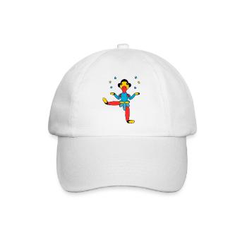 Colorful bird in dance - Baseball Cap - white/white - Front
