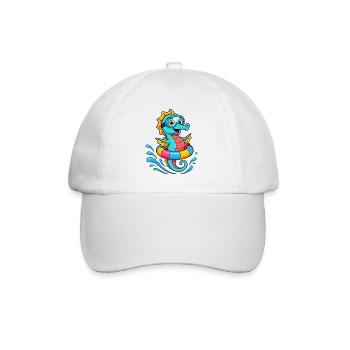 Funny seahorse - Baseball Cap - white/white - Front
