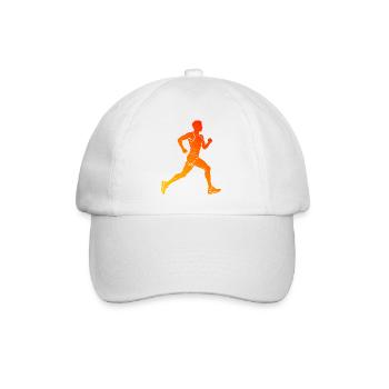 Marathonlaufen Geschenkidee für ein Marathonläufer - Baseballkappe - Weiß/Weiß - Vorne