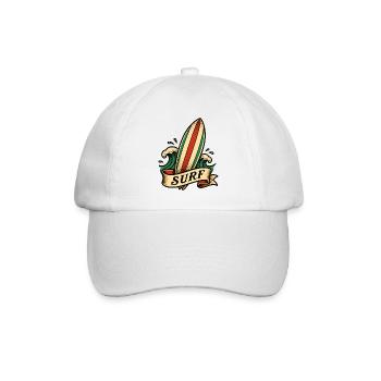 Surfing Surfboard Art Surfing Retro Surfer Surfing - Baseball Cap - white/white - Front
