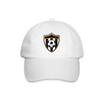 Soccer sign with ball - Baseball Cap - white/white - Front
