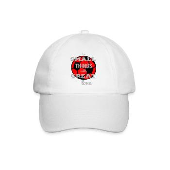 Kleine Dinge, Große Liebe Fußball  - Baseballkappe - Weiß/Weiß - Vorne