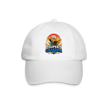 Super Grandpa Superhero Grandpa - Funny Comic Hero - Baseball Cap - white/white - Front