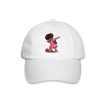 Dabbing ABC-Schützin Afro - Baseballkappe - Weiß/Weiß - Vorne