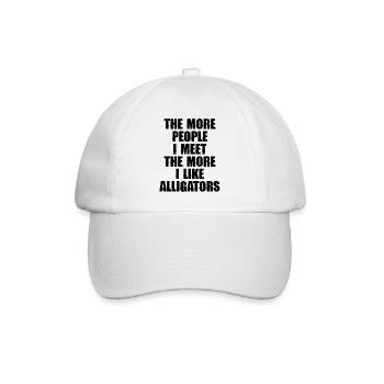 Plus je rencontre de gens – plus j’aime A - Casquette classique - blanc/blanc - Devant