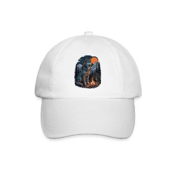 Hiking Wolf – Outdoor-Abenteuer - Baseballkappe - Weiß/Weiß - Vorne